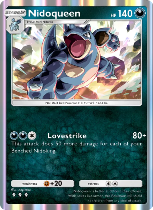 Nidoqueen — Genetic Apex #168 (Pokémon TCG card)
