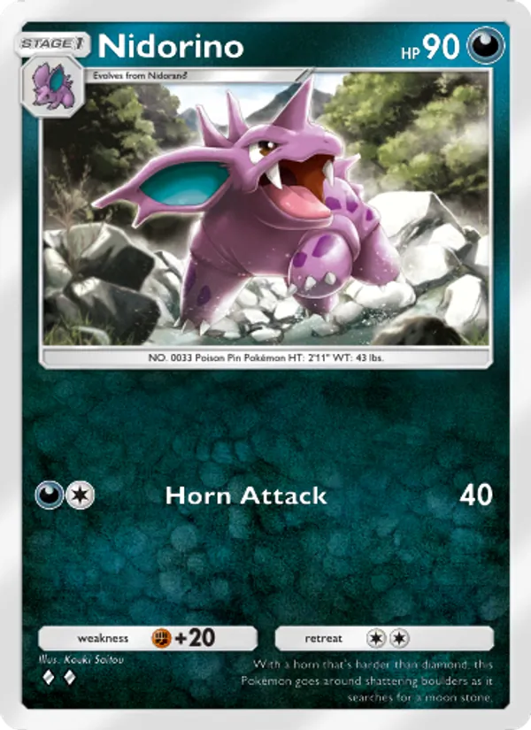 Nidorino — Genetic Apex #170 (Pokémon TCG card)