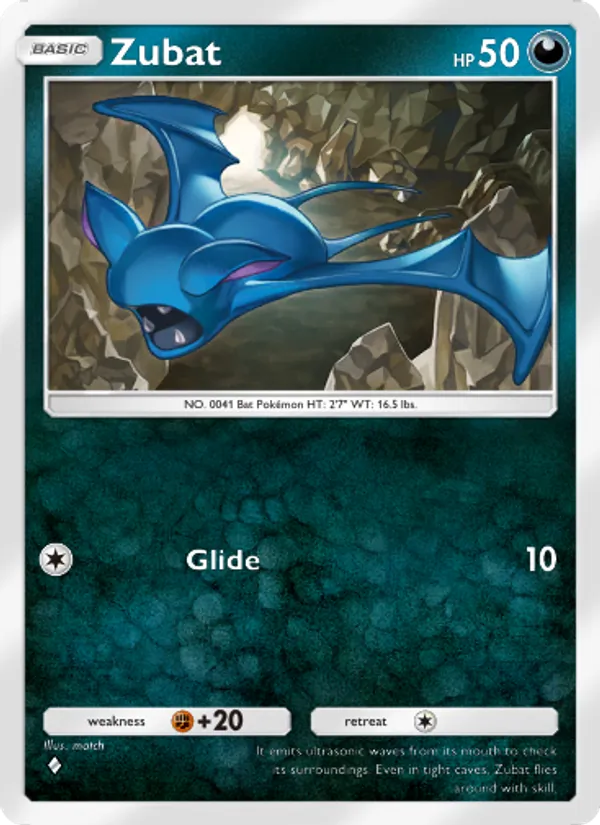 Zubat — Genetic Apex #172 (Pokémon TCG card)