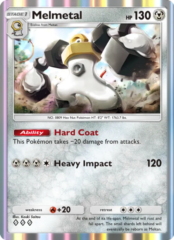 Melmetal — Genetic Apex #182 (Pokémon TCG card)