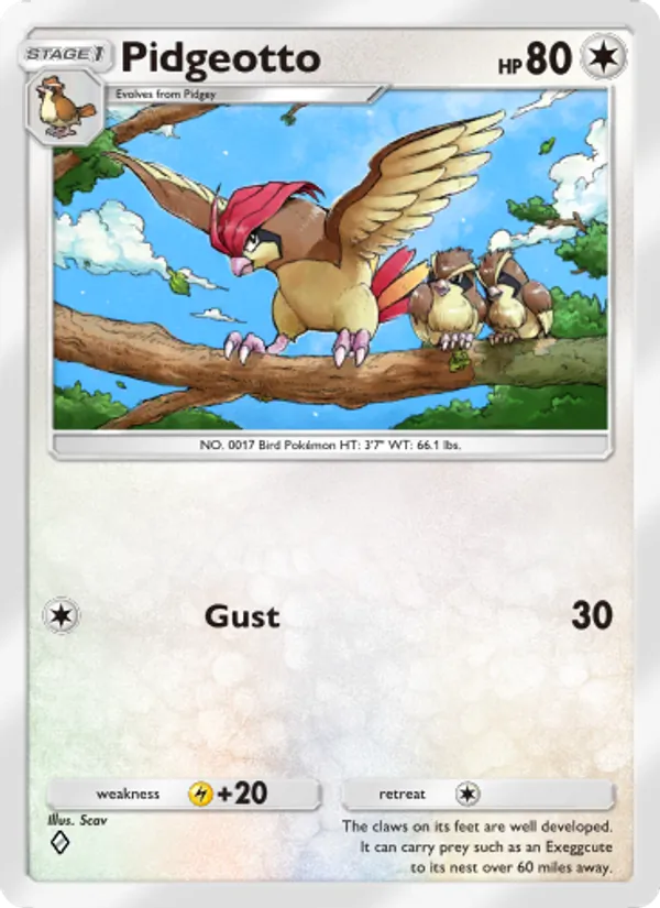 Pidgeotto — Genetic Apex #187 (Pokémon TCG card)