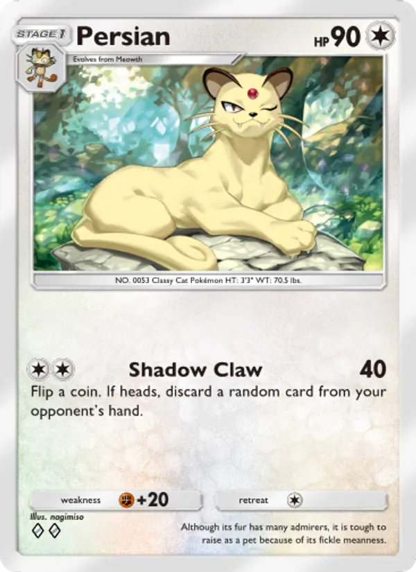 Persian — Genetic Apex #197 (Pokémon TCG card)