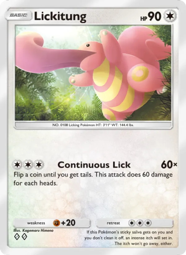 Lickitung — Genetic Apex #201 (Pokémon TCG card)