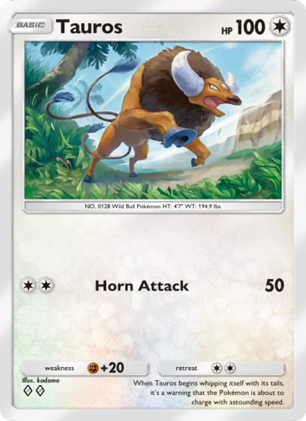 Tauros — Genetic Apex #204 (Pokémon TCG card)