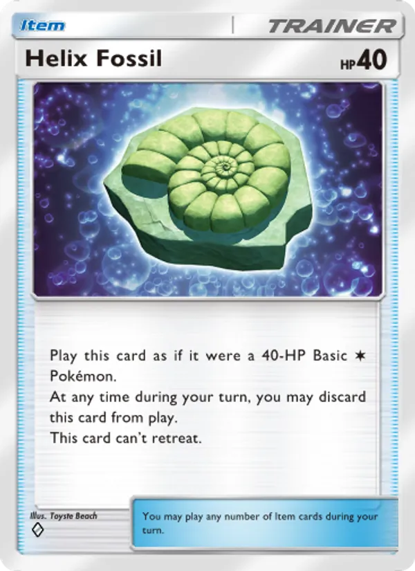 Helix Fossil — Genetic Apex #216 (Pokémon TCG card)