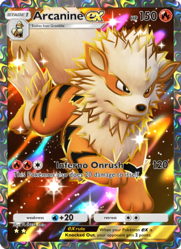 Arcanine ex — Genetic Apex #254 (Pokémon TCG card)