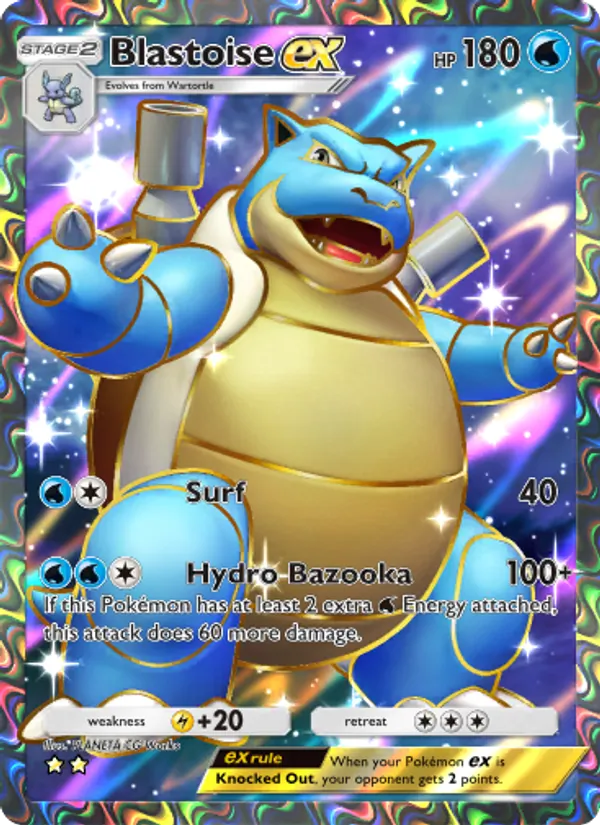 Blastoise ex — Genetic Apex #256 (Pokémon TCG card)