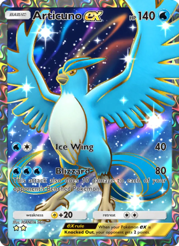 Articuno ex — Genetic Apex #258 (Pokémon TCG card)