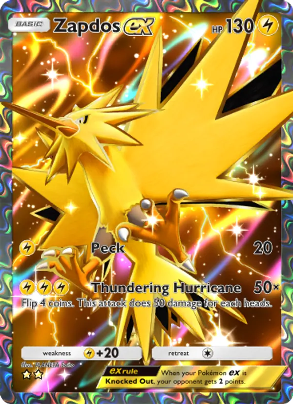 Zapdos ex — Genetic Apex #260 (Pokémon TCG card)