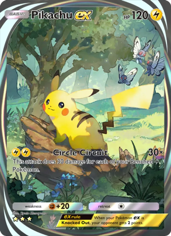 Pikachu ex — Genetic Apex #281 (Pokémon TCG card)