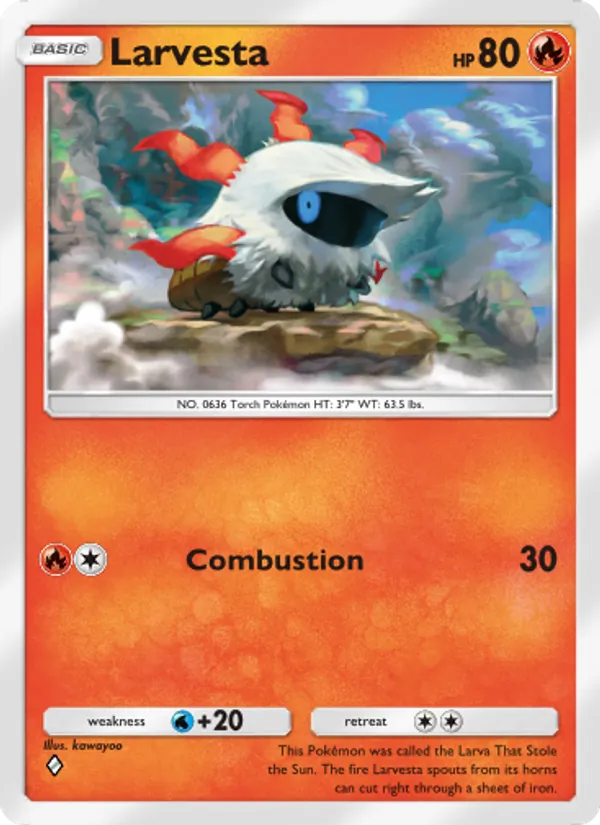 Larvesta — Mythical Island #013 (Pokémon TCG card)