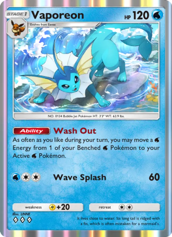Vaporeon — Mythical Island #019 (Pokémon TCG card)