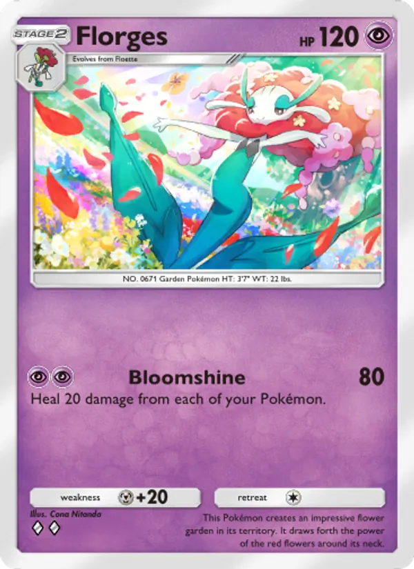 Florges — Mythical Island #038 (Pokémon TCG card)