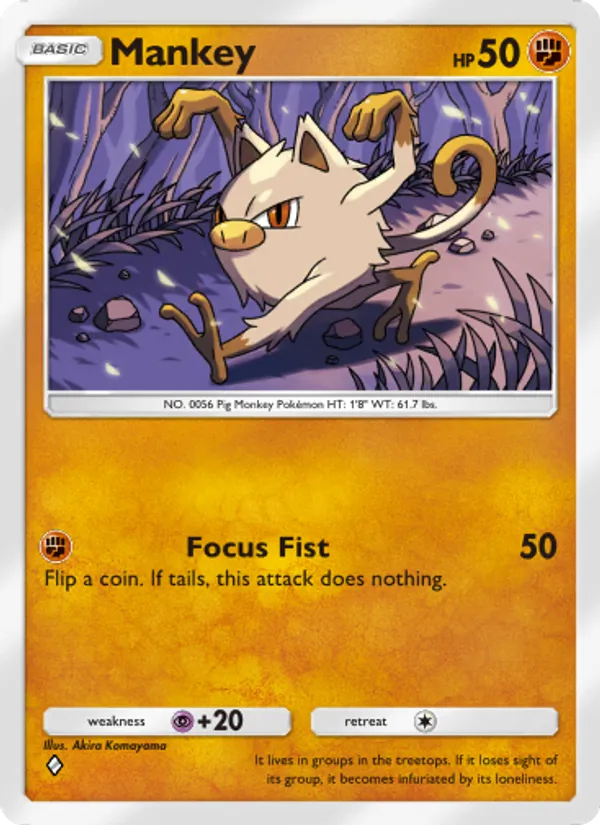 Mankey — Mythical Island #041 (Pokémon TCG card)