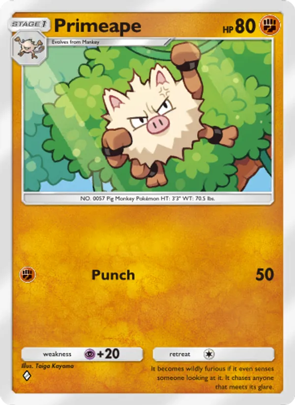 Primeape — Mythical Island #042 (Pokémon TCG card)