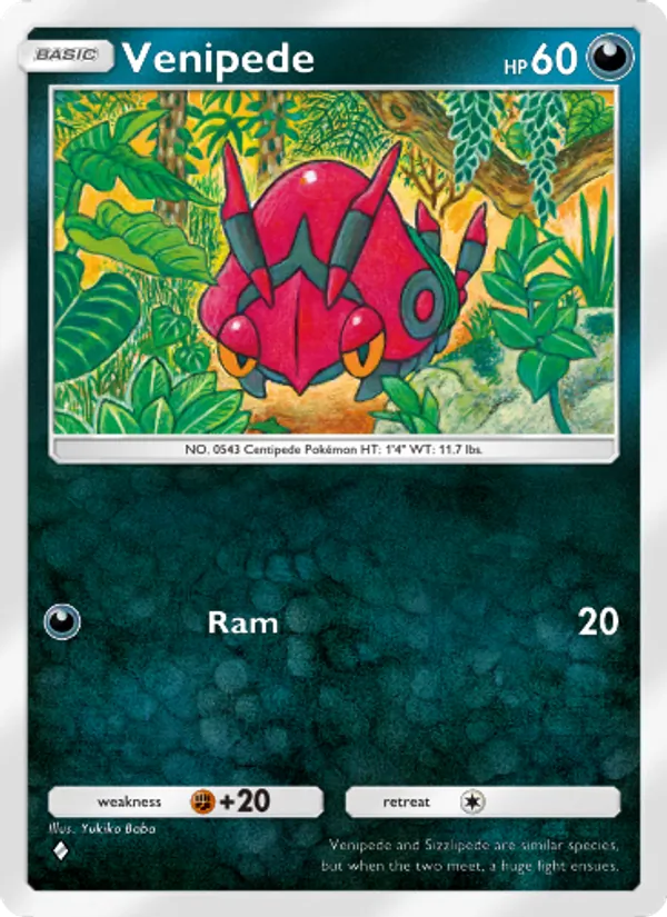 Venipede — Mythical Island #053 (Pokémon TCG card)