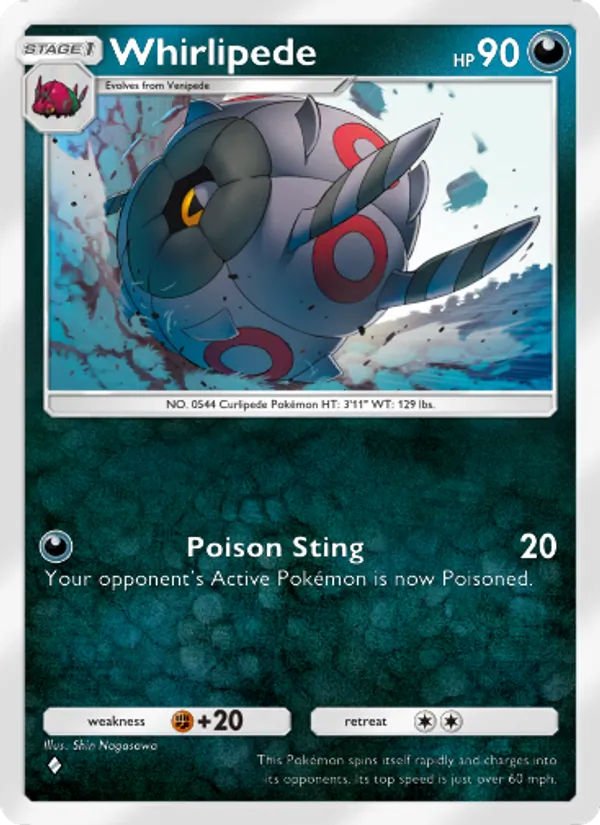 Whirlipede — Mythical Island #054 (Pokémon TCG card)