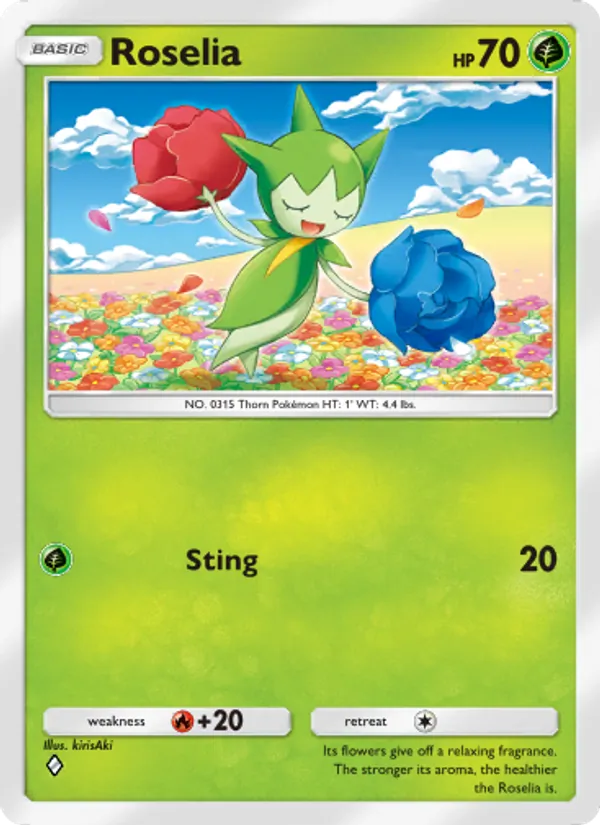 Roselia — Space-Time Smackdown #008 (Pokémon TCG card)