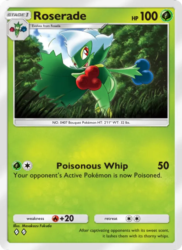Roserade — Space-Time Smackdown #009 (Pokémon TCG card)