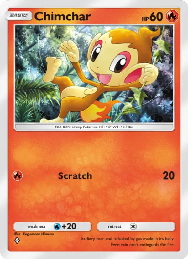 Chimchar — Space-Time Smackdown #027 (Pokémon TCG card)