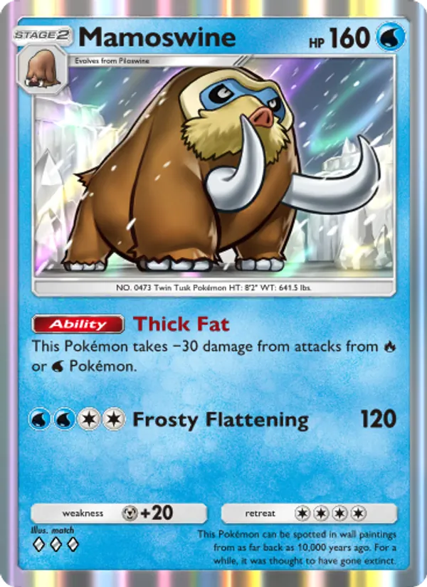Mamoswine — Space-Time Smackdown #033 (Pokémon TCG card)