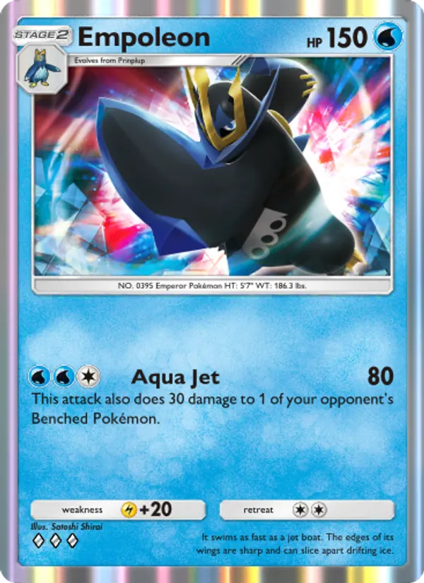 Empoleon — Space-Time Smackdown #037 (Pokémon TCG card)