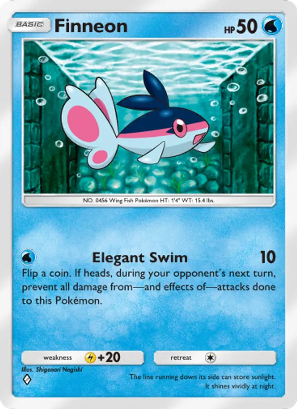 Finneon — Space-Time Smackdown #042 (Pokémon TCG card)