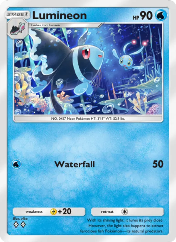 Lumineon — Space-Time Smackdown #043 (Pokémon TCG card)
