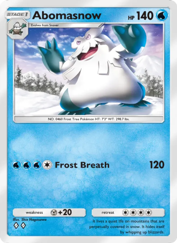Abomasnow — Space-Time Smackdown #045 (Pokémon TCG card)