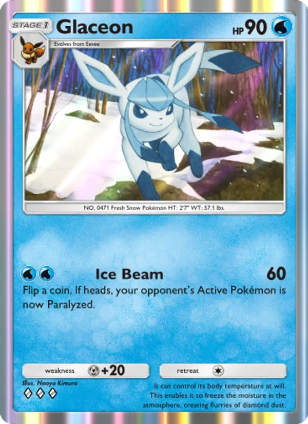 Glaceon — Space-Time Smackdown #046 (Pokémon TCG card)
