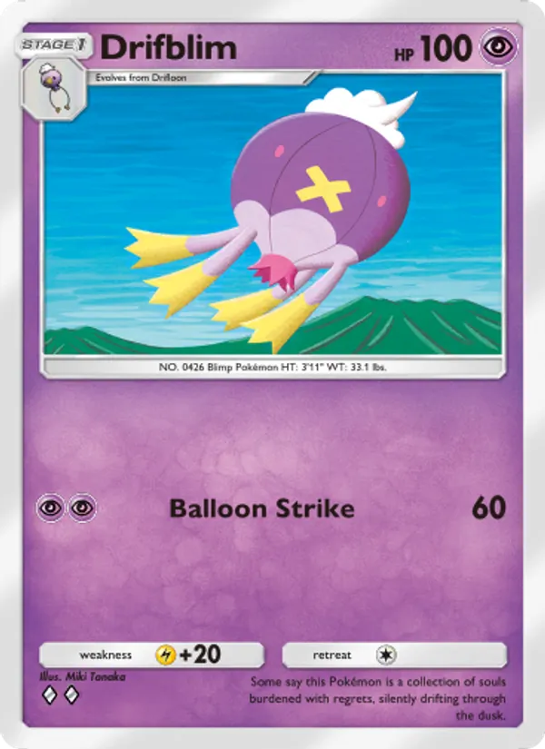 Drifblim — Space-Time Smackdown #074 (Pokémon TCG card)