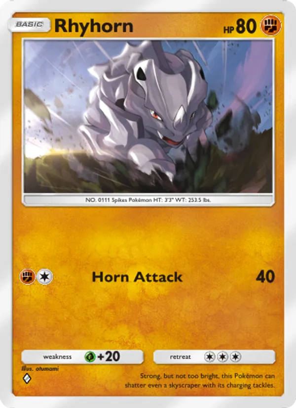 Rhyhorn — Space-Time Smackdown #080 (Pokémon TCG card)