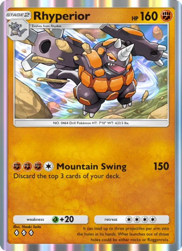 Rhyperior — Space-Time Smackdown #082 (Pokémon TCG card)