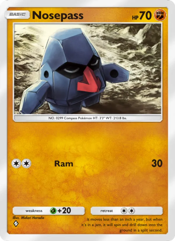 Nosepass — Space-Time Smackdown #086 (Pokémon TCG card)