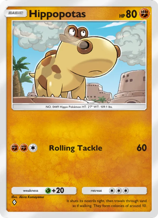 Hippopotas — Space-Time Smackdown #093 (Pokémon TCG card)