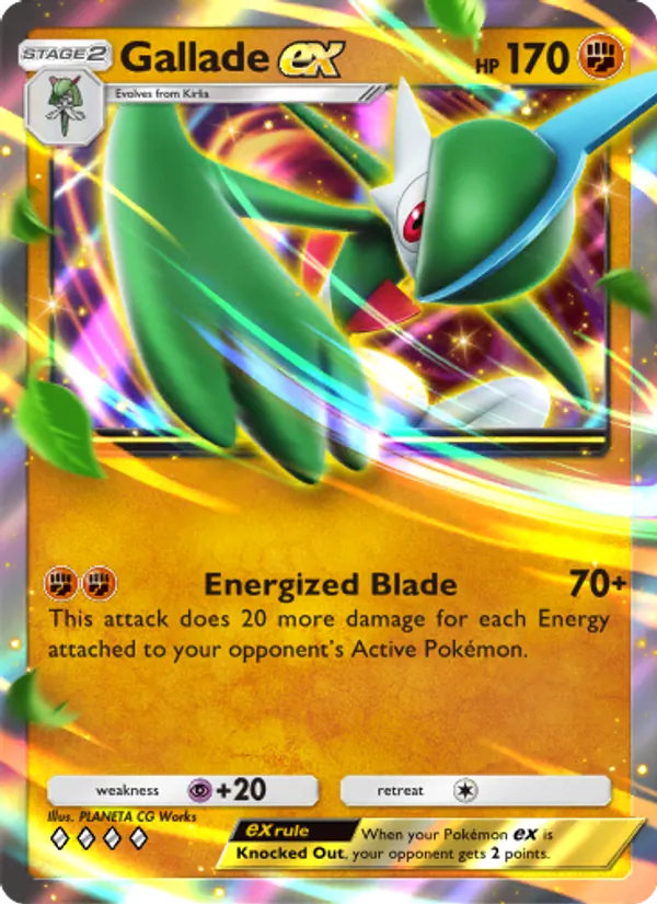 Gallade ex — Space-Time Smackdown #095 (Pokémon TCG card)
