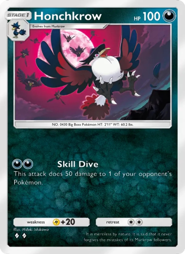 Honchkrow — Space-Time Smackdown #097 (Pokémon TCG card)