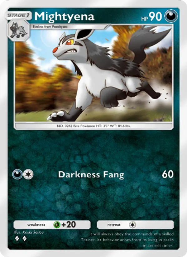 Mightyena — Space-Time Smackdown #101 (Pokémon TCG card)