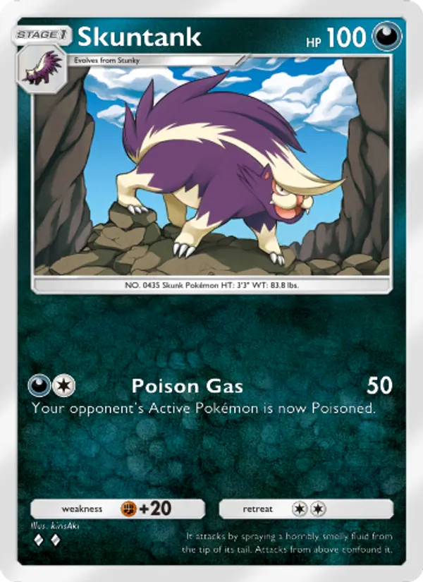 Skuntank — Space-Time Smackdown #103 (Pokémon TCG card)