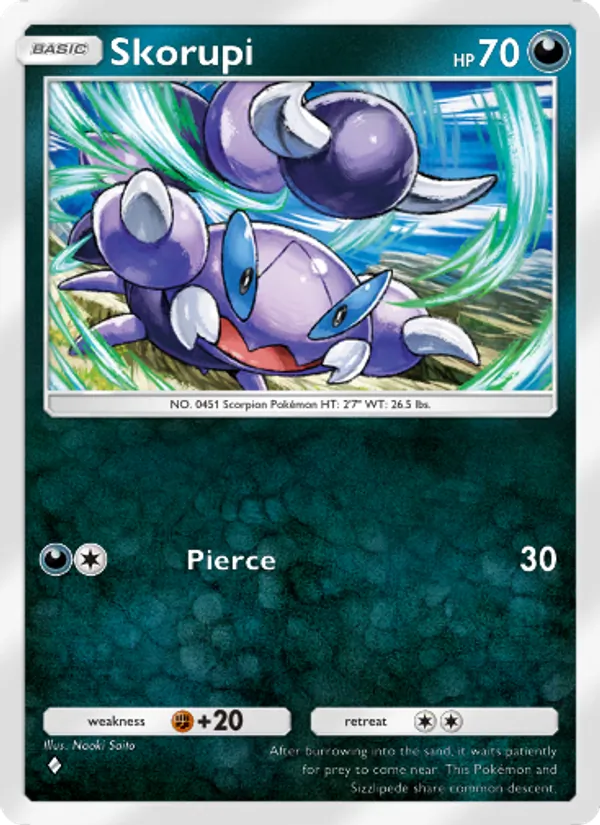 Skorupi — Space-Time Smackdown #105 (Pokémon TCG card)