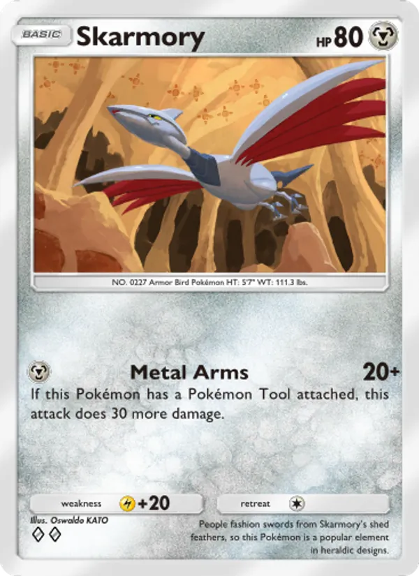 Skarmory — Space-Time Smackdown #111 (Pokémon TCG card)