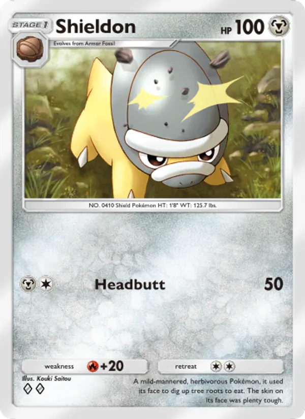 Shieldon — Space-Time Smackdown #113 (Pokémon TCG card)