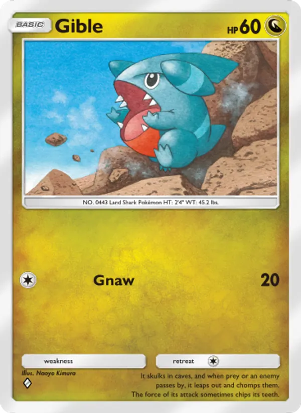 Gible — Space-Time Smackdown #121 (Pokémon TCG card)