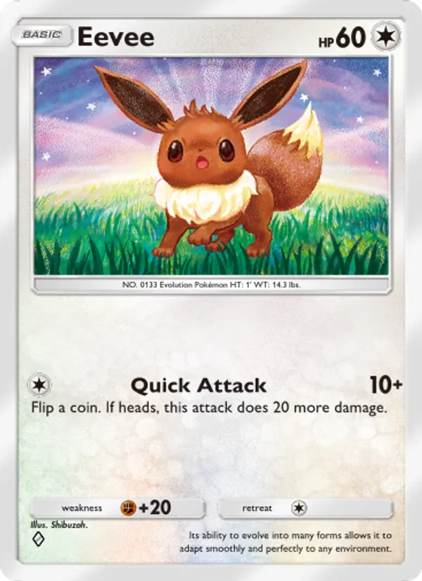 Eevee — Space-Time Smackdown #126 (Pokémon TCG card)