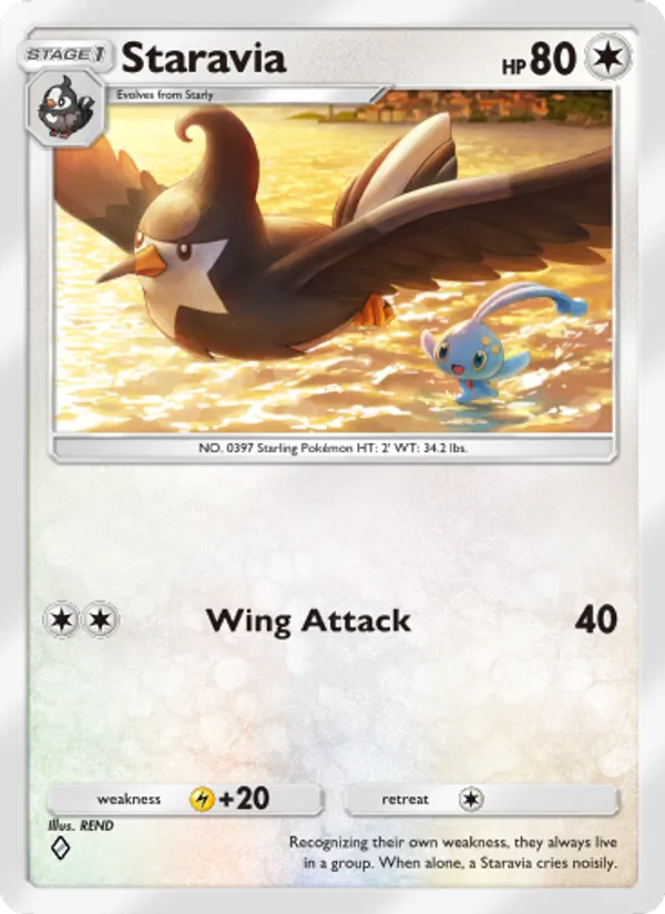 Staravia — Space-Time Smackdown #133 (Pokémon TCG card)