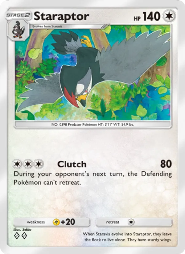 Staraptor — Space-Time Smackdown #134 (Pokémon TCG card)