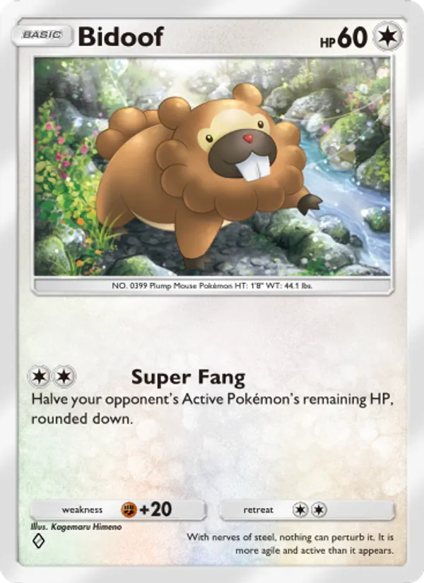 Bidoof — Space-Time Smackdown #135 (Pokémon TCG card)
