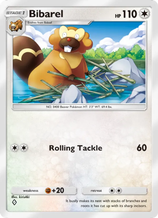 Bibarel — Space-Time Smackdown #136 (Pokémon TCG card)