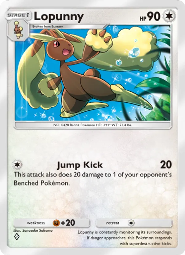 Lopunny — Space-Time Smackdown #138 (Pokémon TCG card)