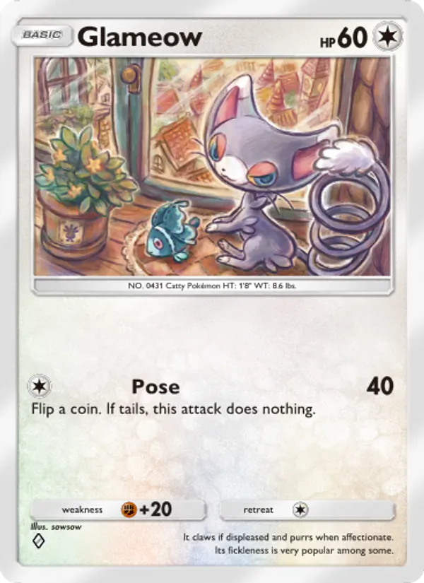 Glameow — Space-Time Smackdown #139 (Pokémon TCG card)